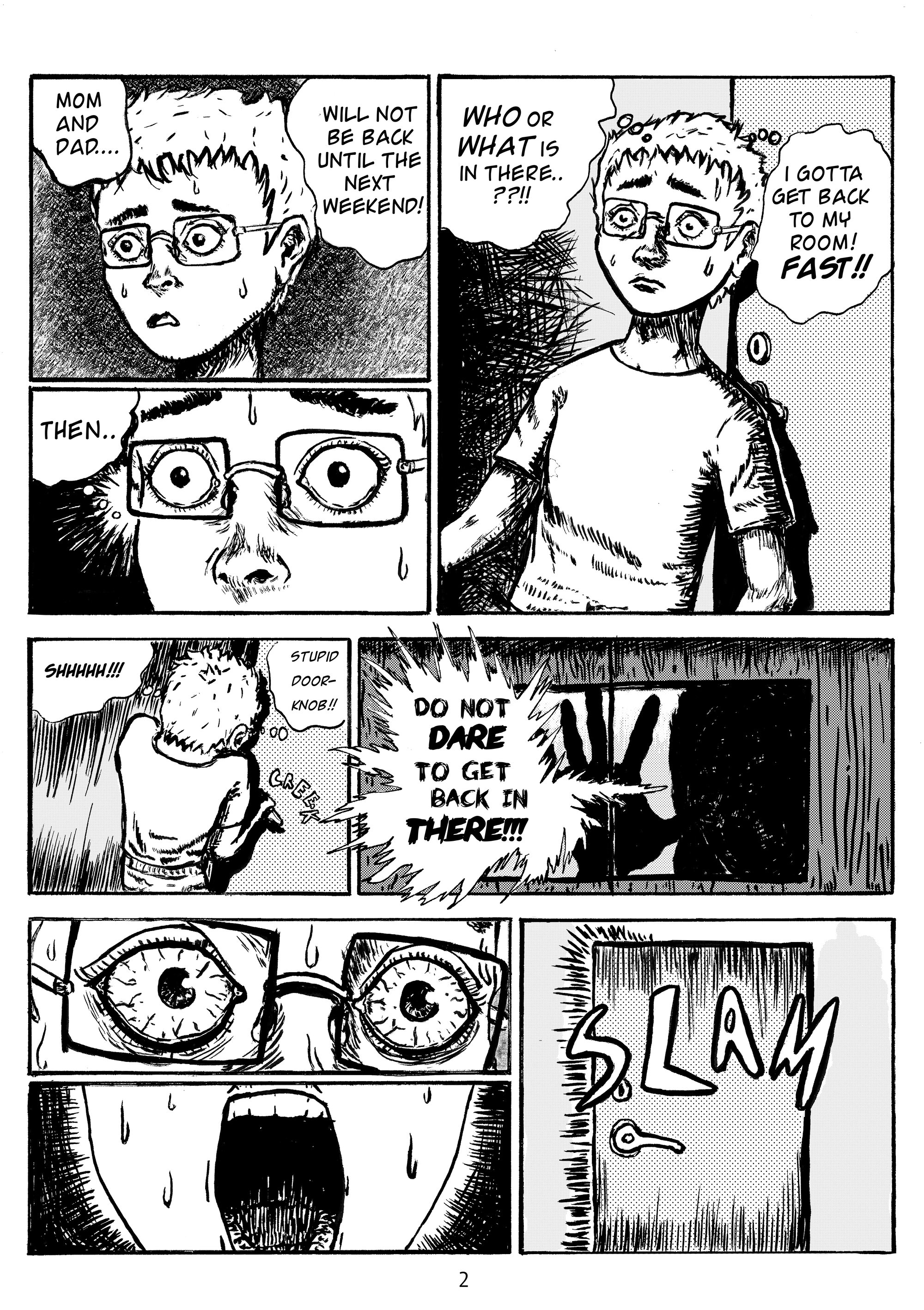 La Puerta Plegable: Pt. II, page 2. Comic by N. Toyohito, based on Jectoons.