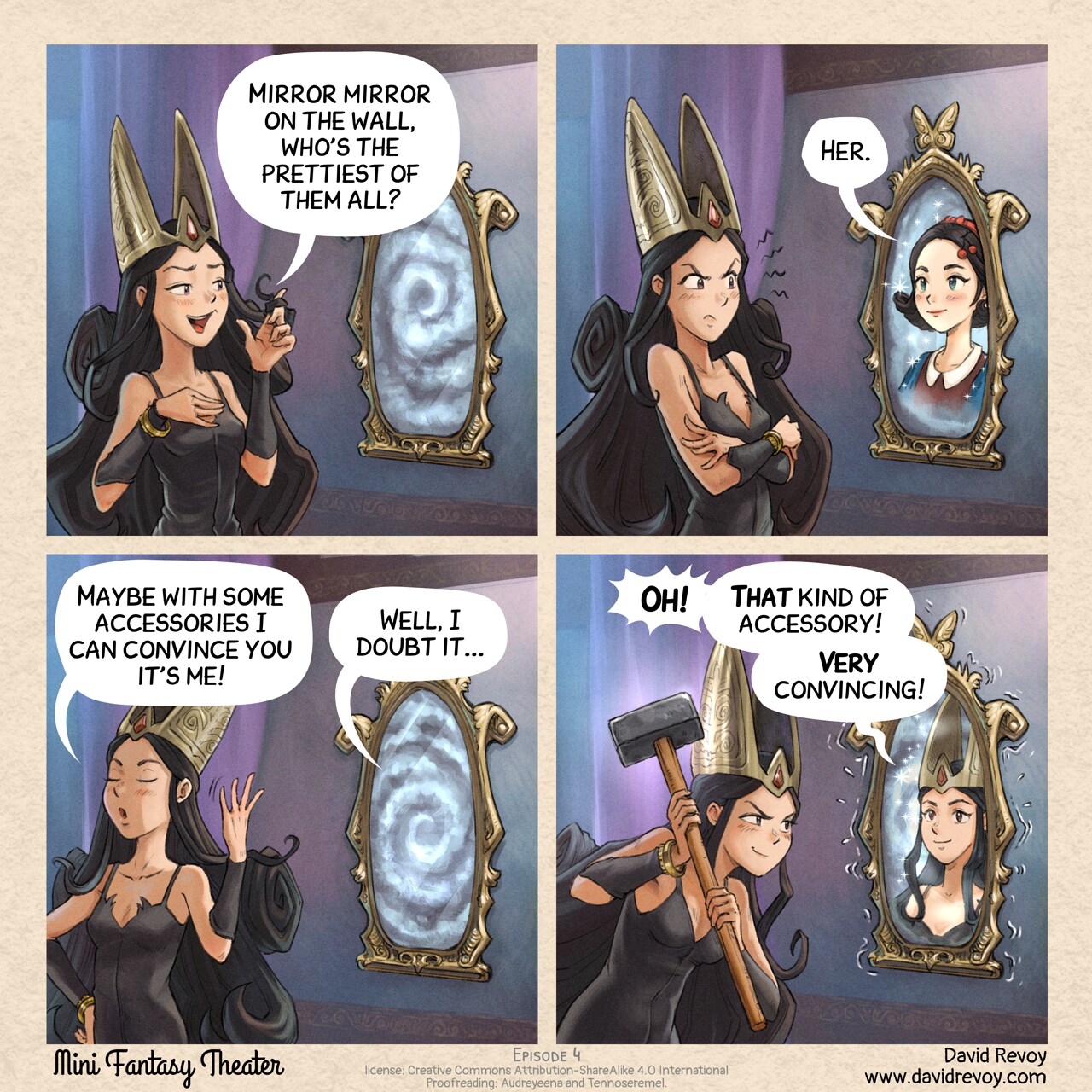 MiniFantasyTheater, Accessories, page 1. English comic artwork by David Revoy.