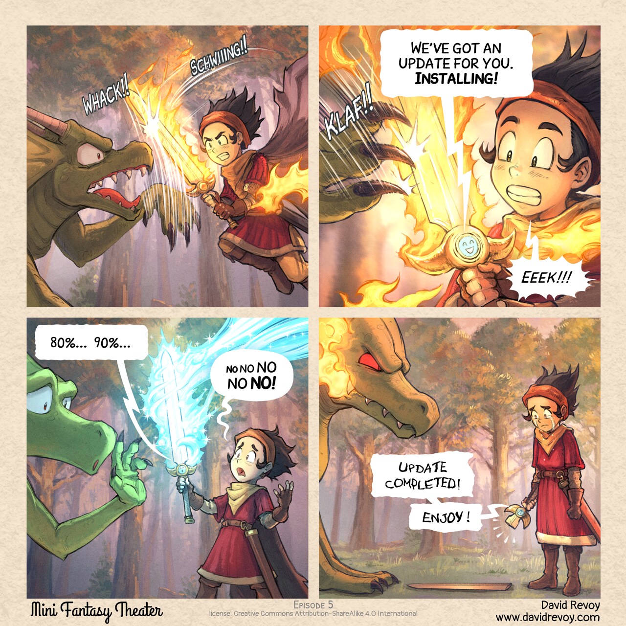 MiniFantasyTheater, Too often, page 1. English comic artwork by David Revoy.