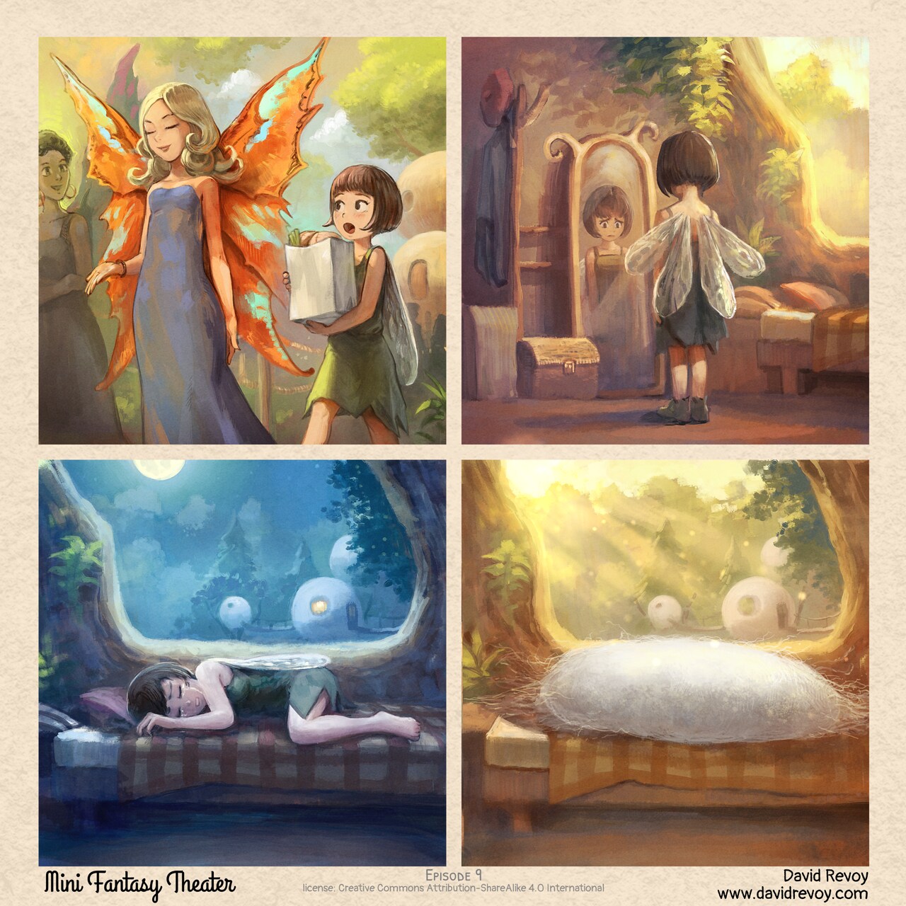 MiniFantasyTheater, Art Block, page 1. English comic artwork by David Revoy.