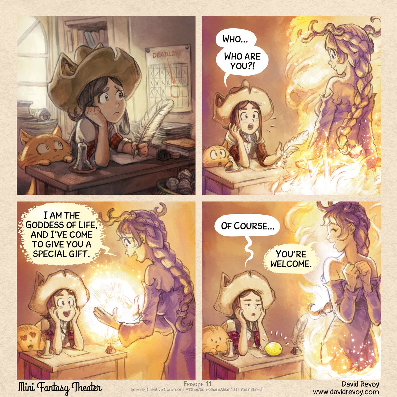 MiniFantasyTheater, The Gift of Life, page 1. English comic artwork by David Revoy.