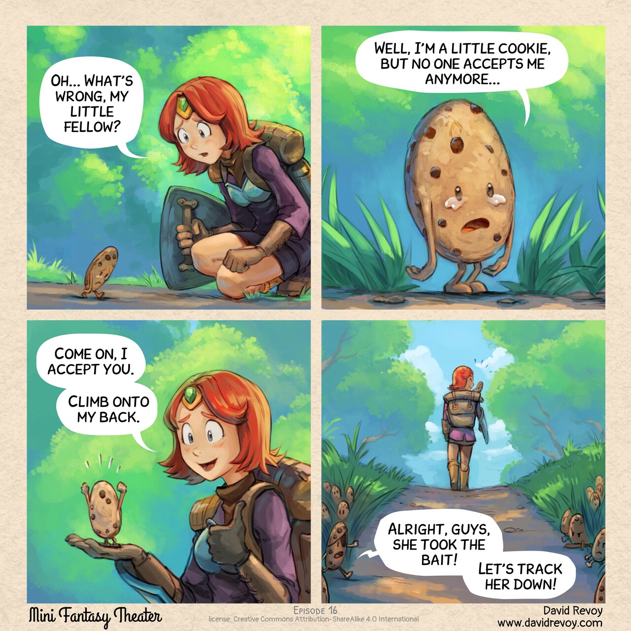 MiniFantasyTheater, Cookies, page 1. English comic artwork by David Revoy.
