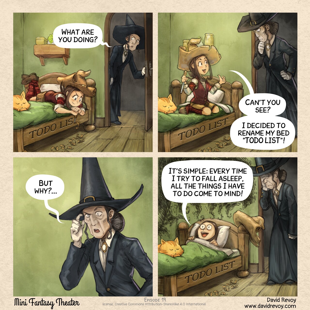 MiniFantasyTheater, The Todo List, page 1. English comic artwork by David Revoy.