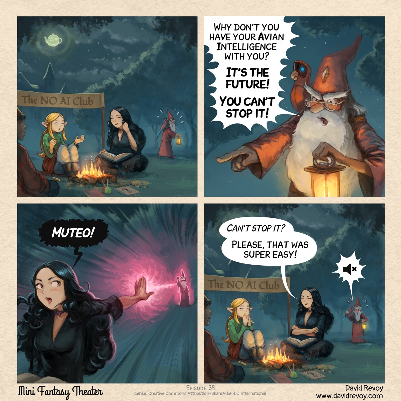 MiniFantasyTheater, Simple solution, page 1. English comic artwork by David Revoy.