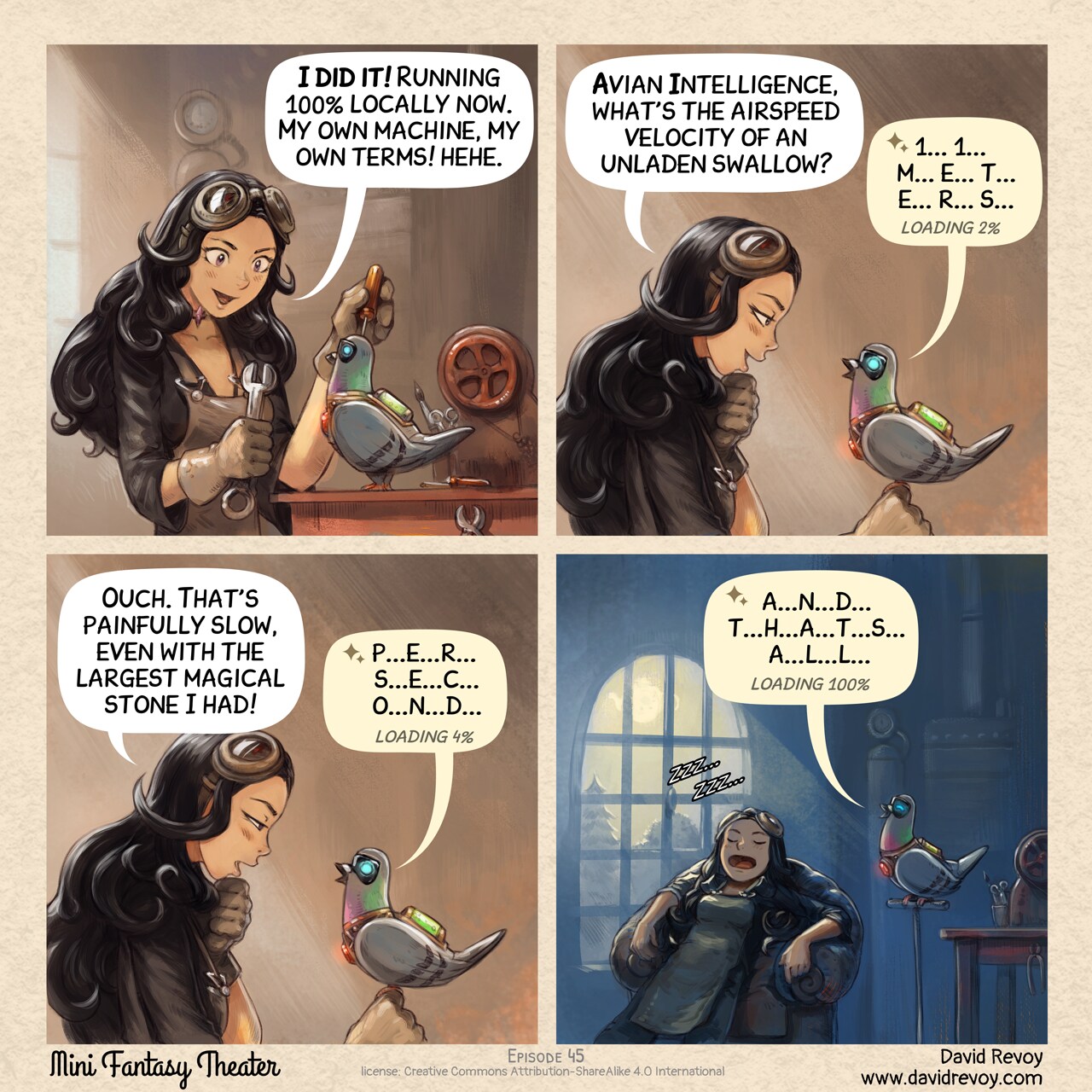 MiniFantasyTheater, The Local Alternative, page 1. English comic artwork by David Revoy.