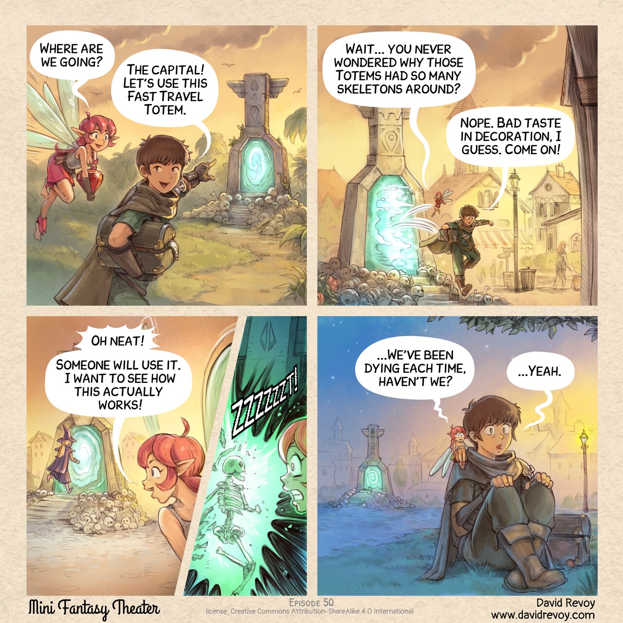 MiniFantasyTheater, Fast Travel, page 1. English comic artwork by David Revoy.