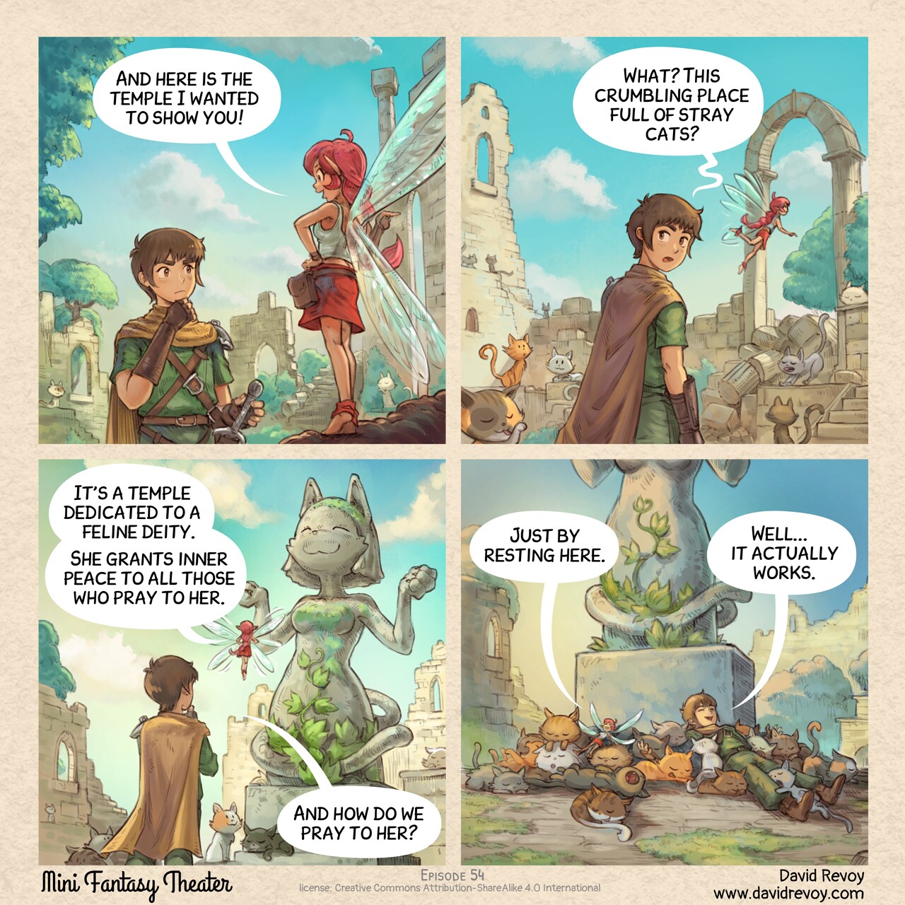 MiniFantasyTheater, Finally, a quest worth doing, page 1. English comic artwork by David Revoy.