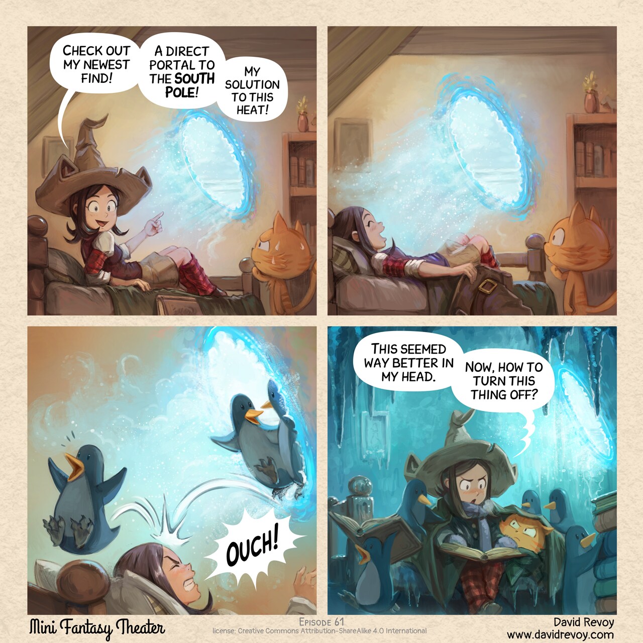 MiniFantasyTheater, Magic Portal, page 1. English comic artwork by David Revoy.