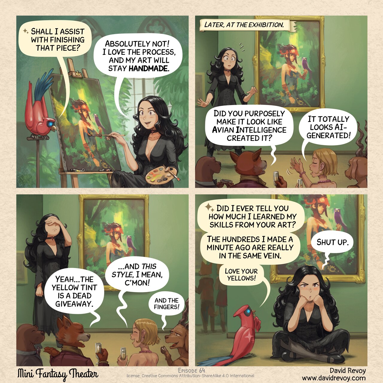 MiniFantasyTheater, Authenticity Problem, page 1. English comic artwork by David Revoy.