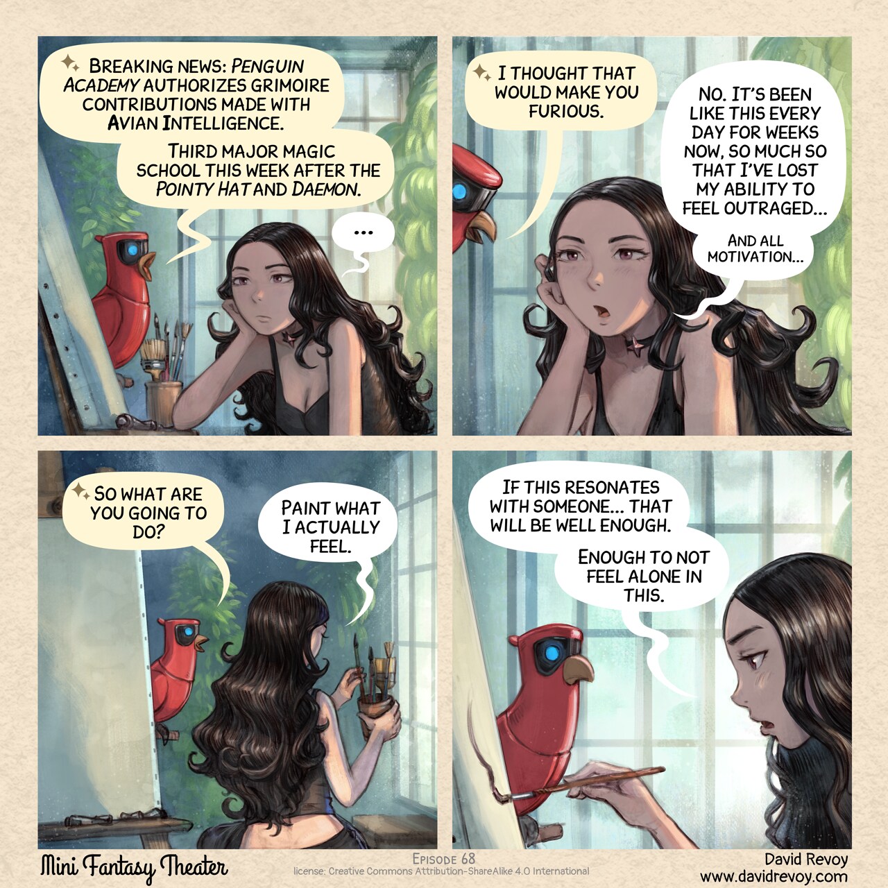 MiniFantasyTheater, Resonance, page 1. English comic artwork by David Revoy.