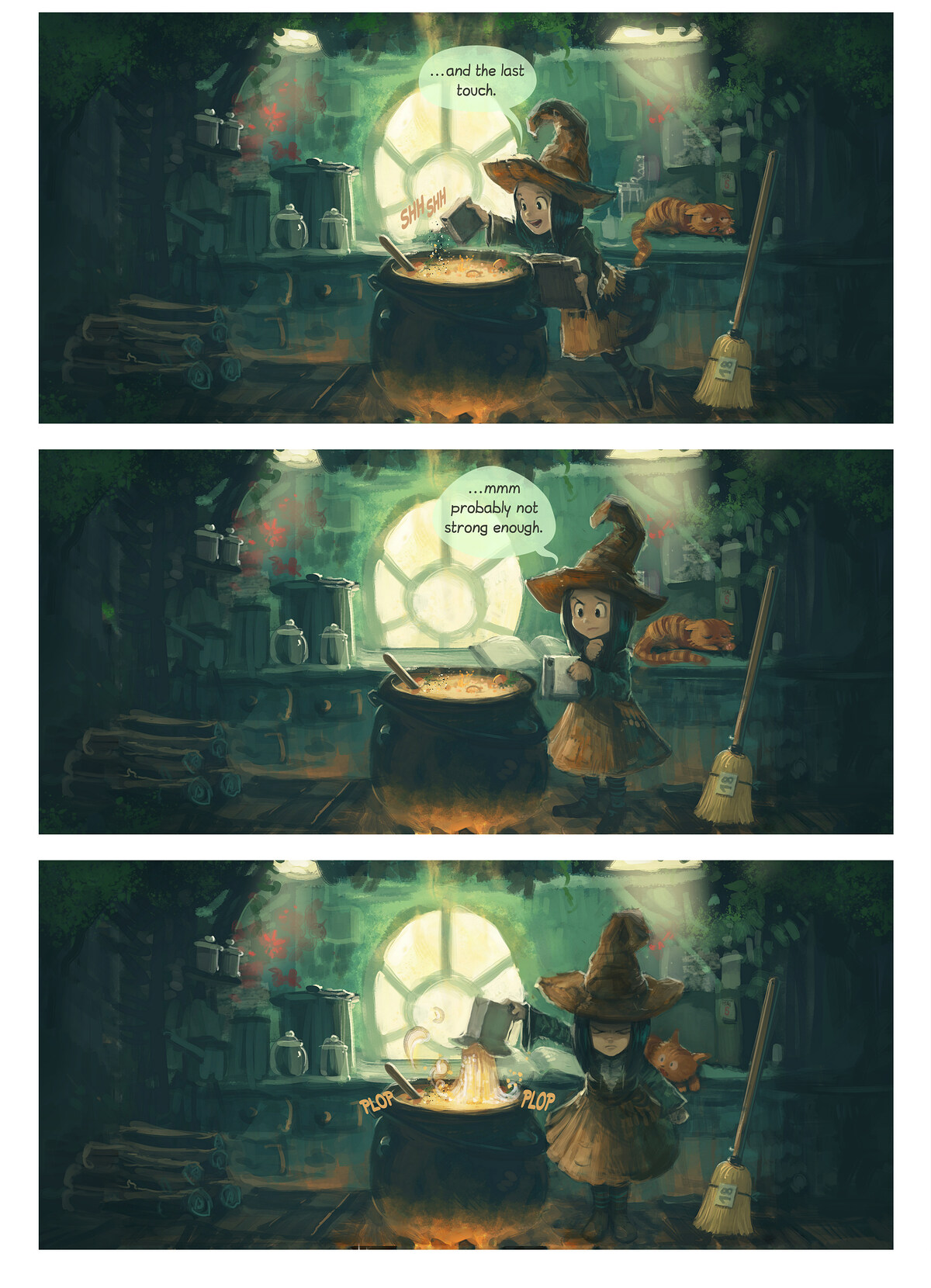 Pepper & Carrot, The Potion of Flight, page 1. English comic artwork by David Revoy.