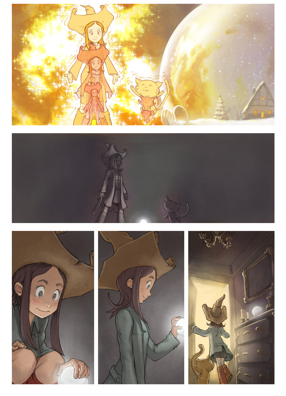 Pepper & Carrot, Special holiday episode, page 3. English comic artwork by David Revoy.