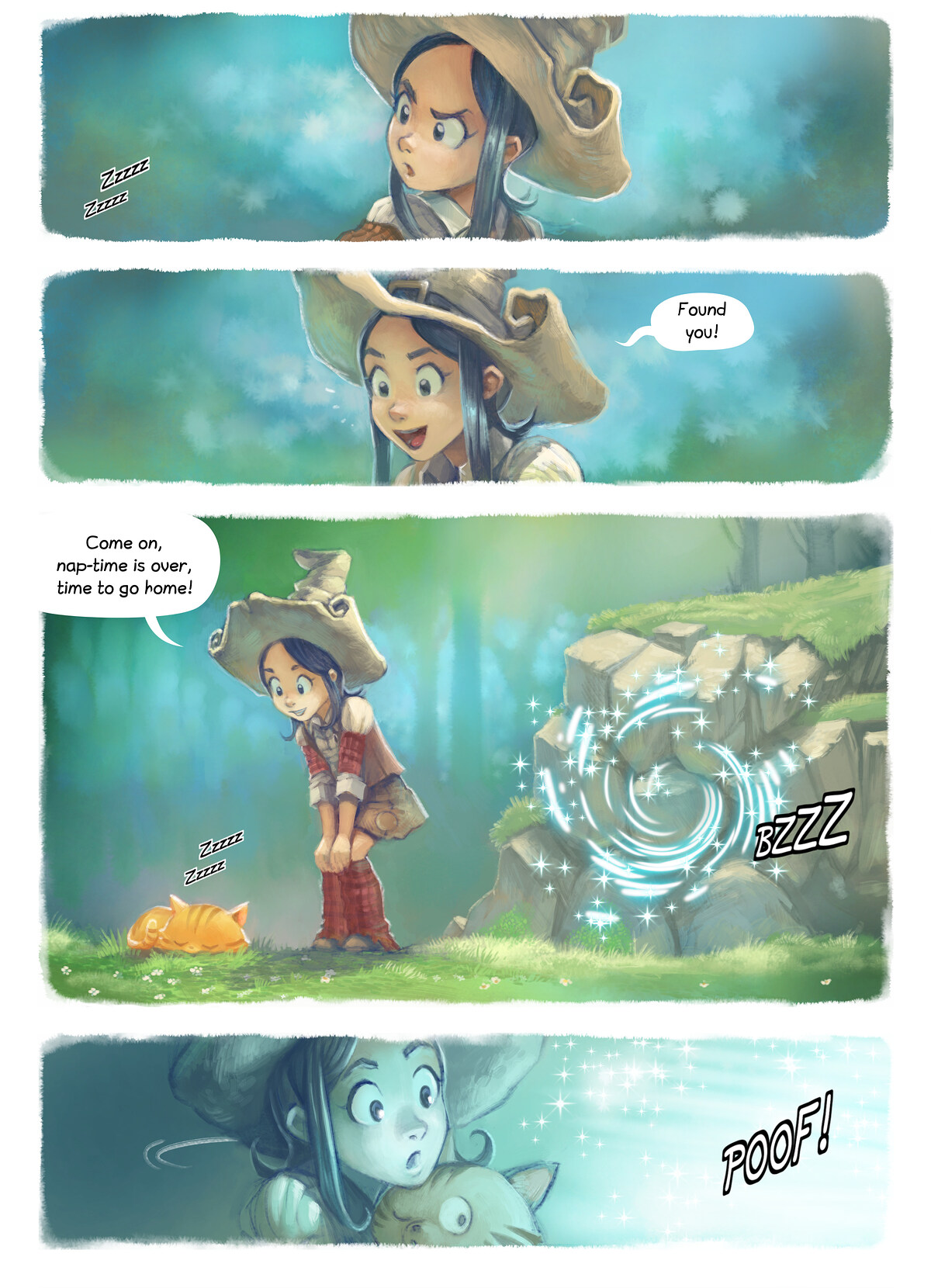 Pepper & Carrot, The Wish, page 2. English comic artwork by David Revoy.