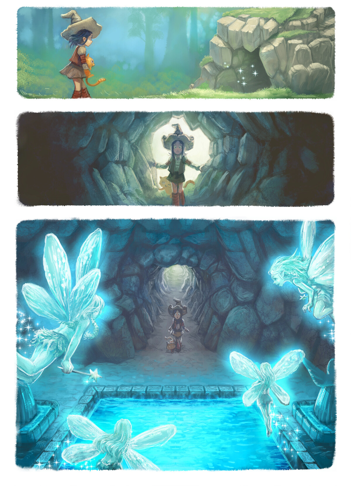 Pepper & Carrot, The Wish, page 3. English comic artwork by David Revoy.
