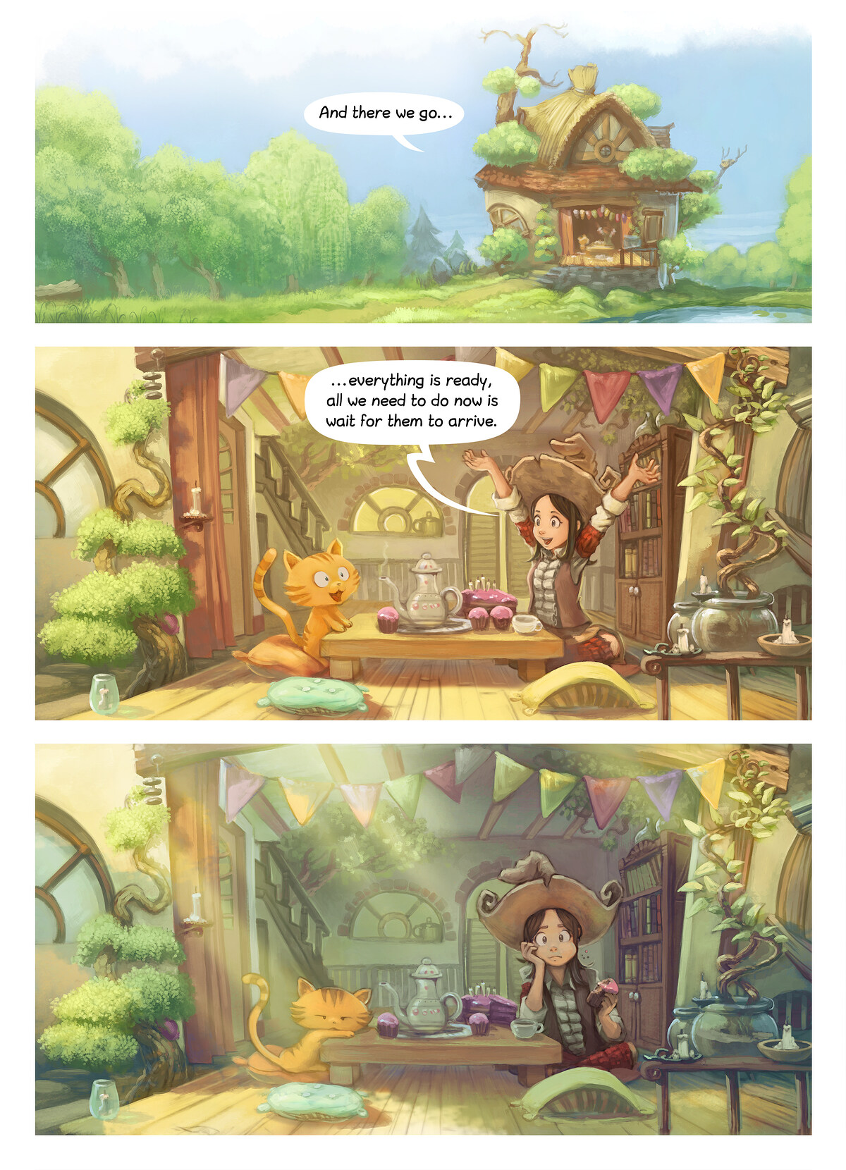 Pepper & Carrot, Pepper's Birthday Party, page 3. English comic artwork by David Revoy.