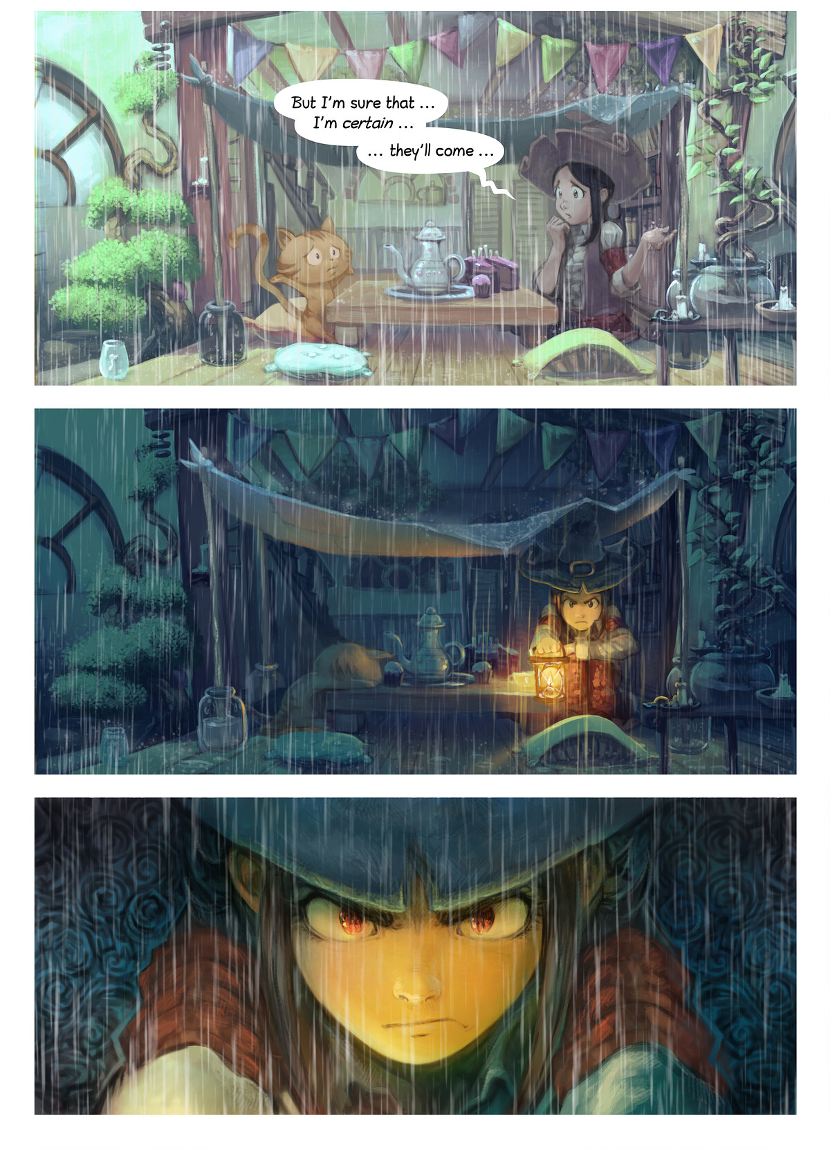 Pepper & Carrot, Pepper's Birthday Party, page 4. English comic artwork by David Revoy.
