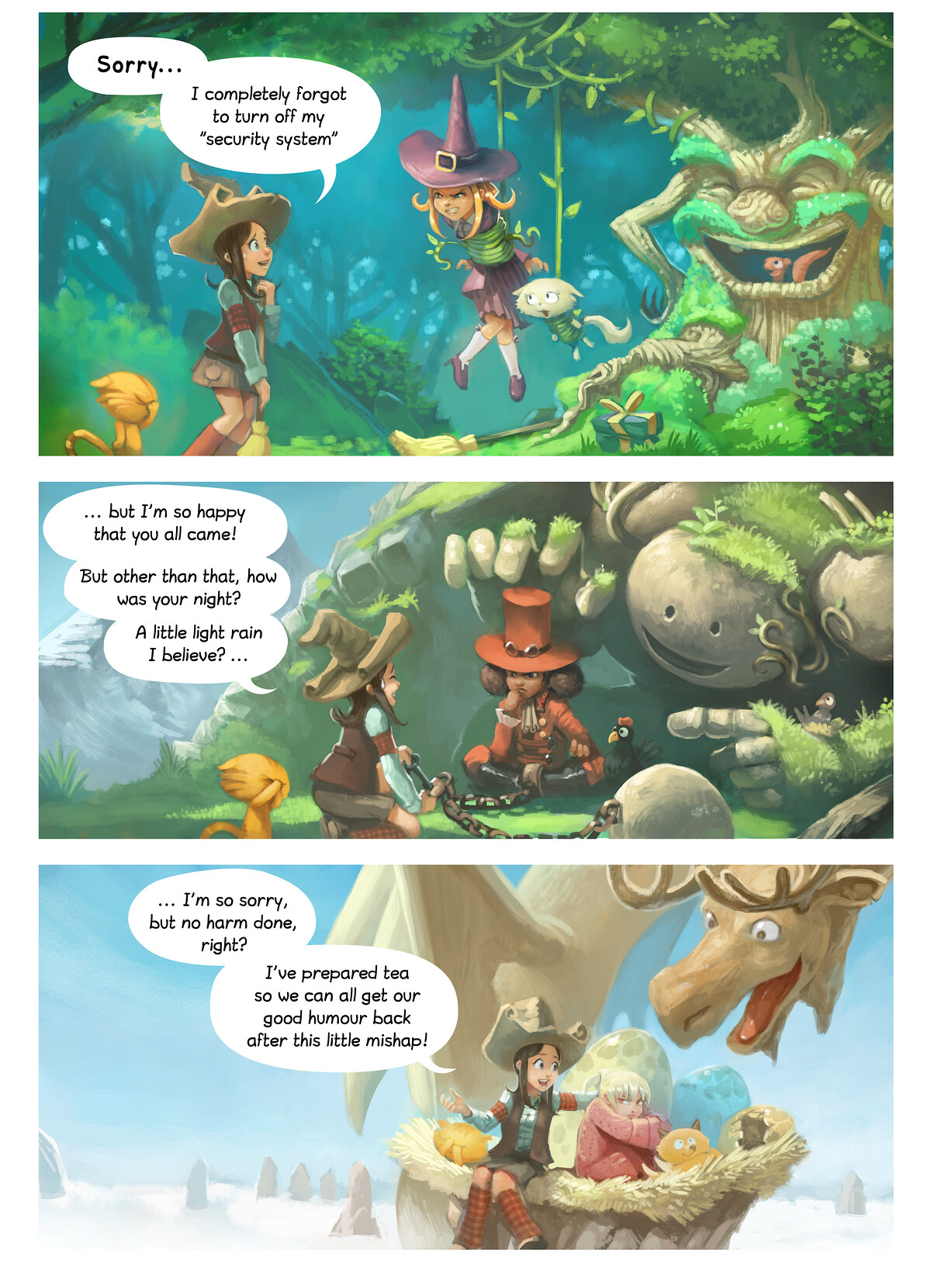 Pepper & Carrot, The Remedy, page 2. English comic artwork by David Revoy.