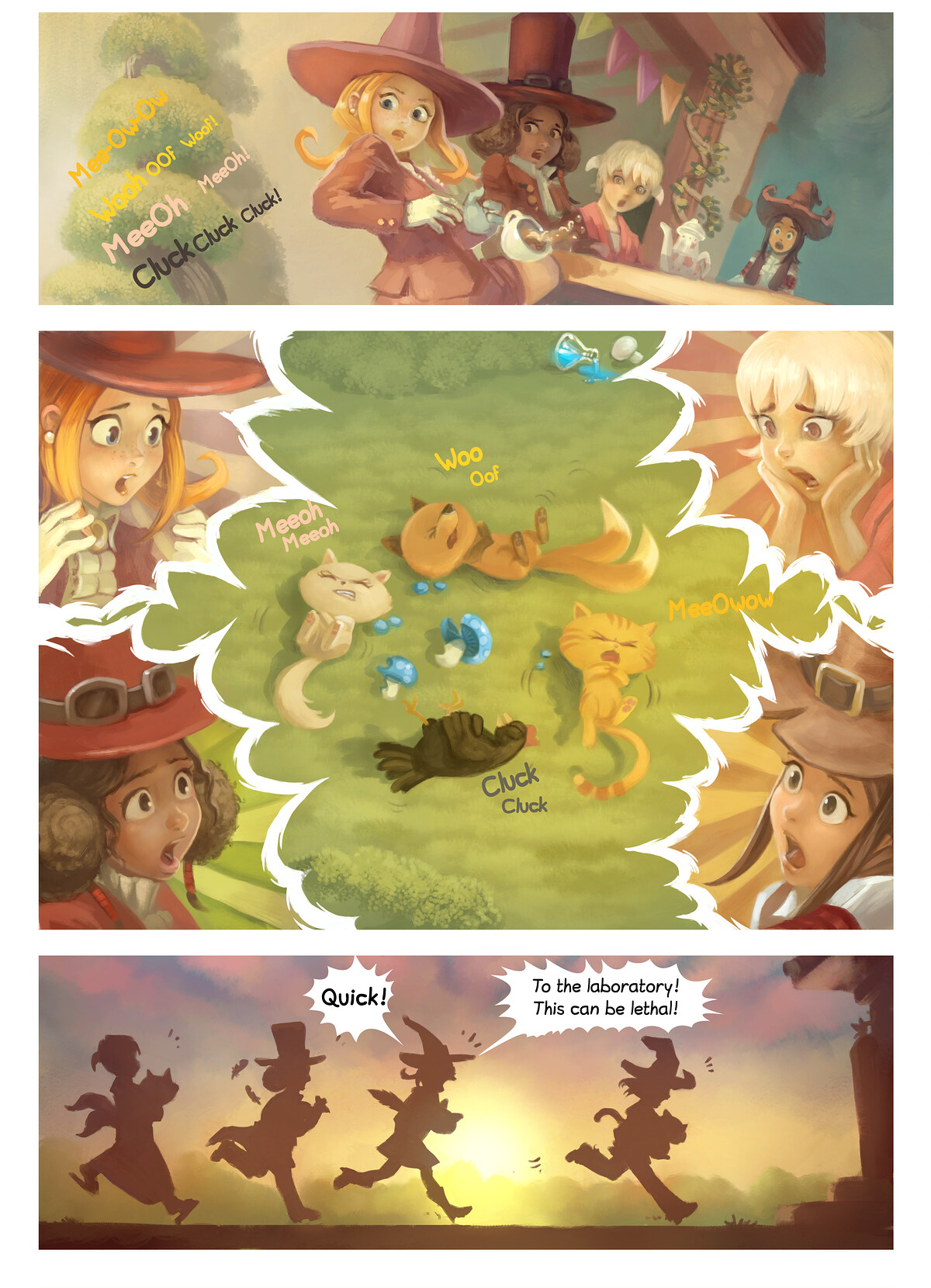 Pepper & Carrot, The Remedy, page 5. English comic artwork by David Revoy.