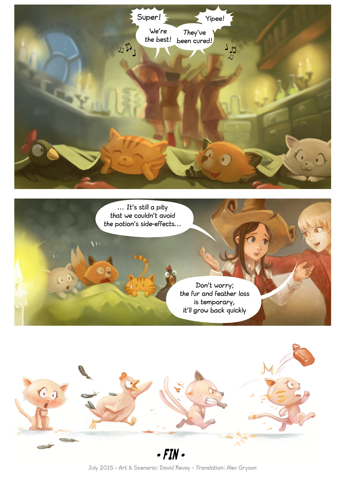 Pepper & Carrot, The Remedy, page 7. English comic artwork by David Revoy.