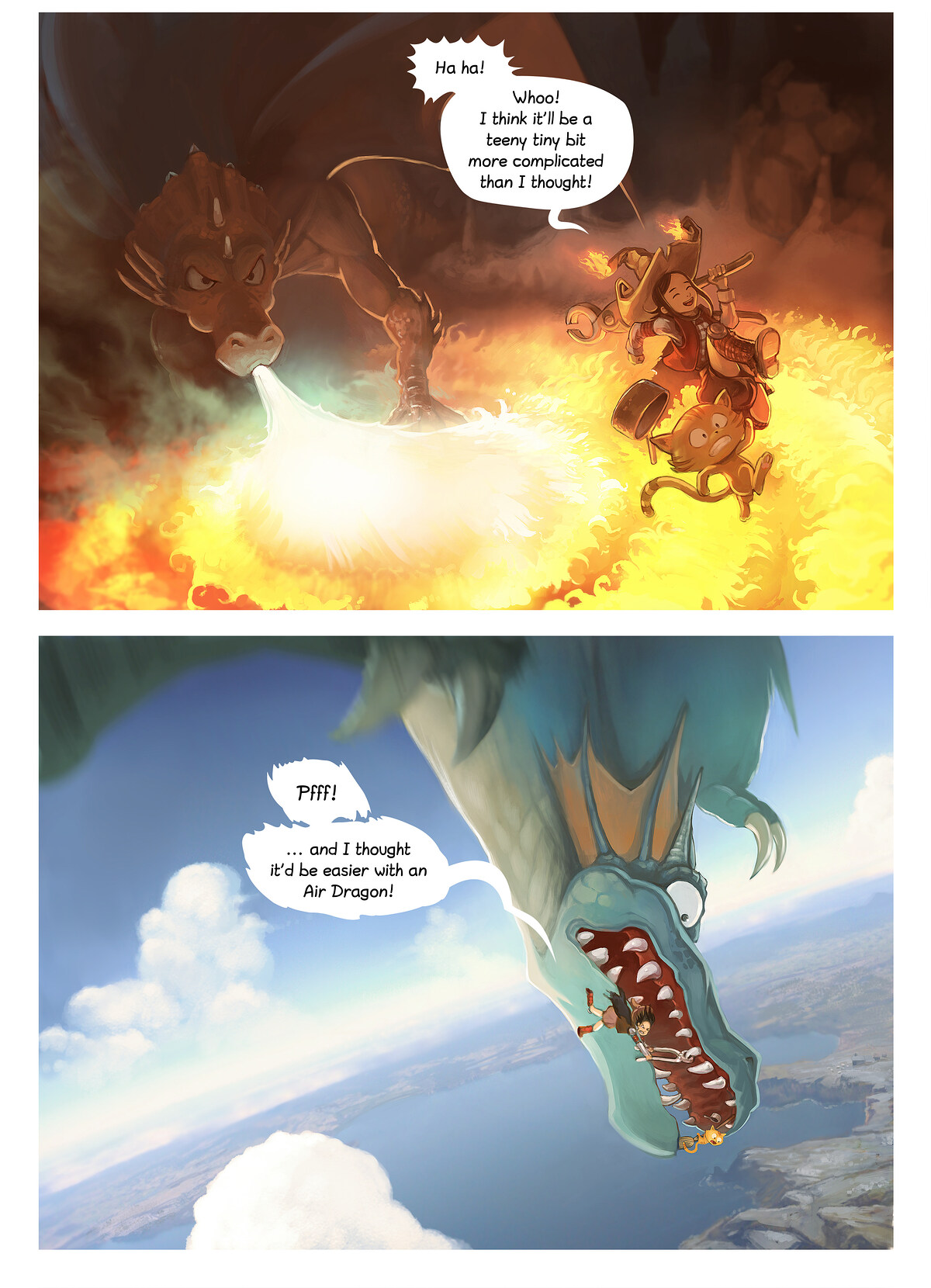 Pepper & Carrot, The Dragon's Tooth, page 3. English comic artwork by David Revoy.