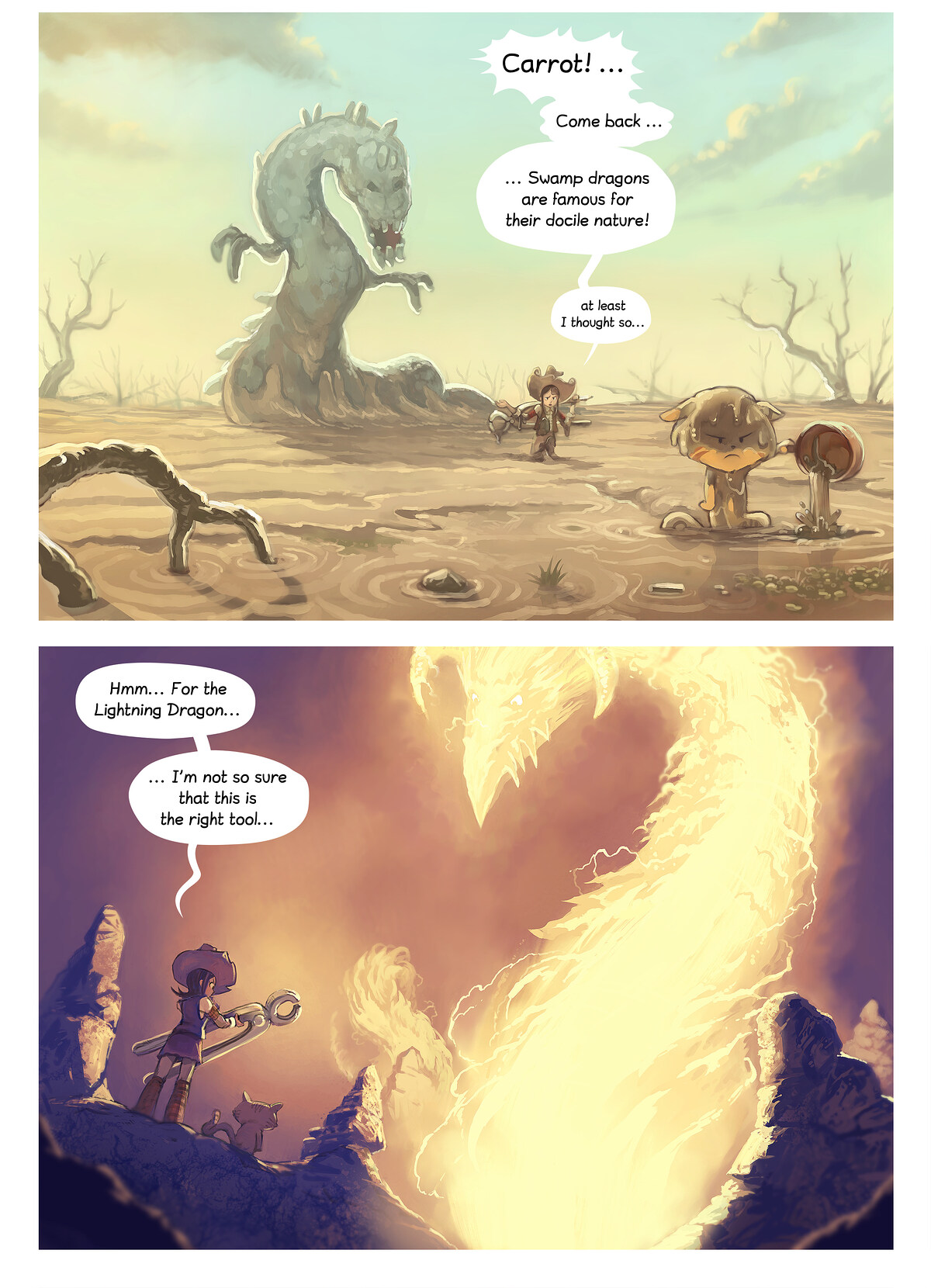 Pepper & Carrot, The Dragon's Tooth, page 4. English comic artwork by David Revoy.