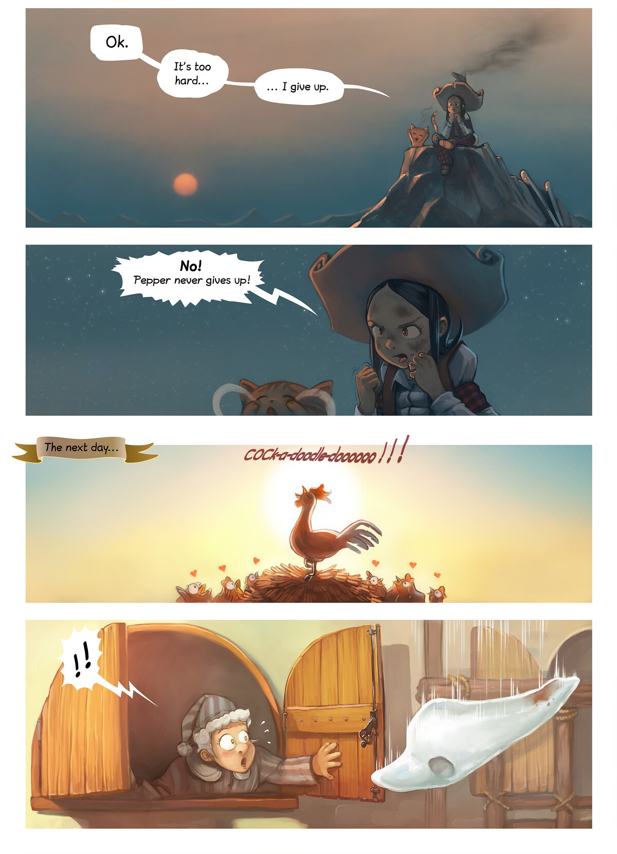Pepper & Carrot, The Dragon's Tooth, page 5. English comic artwork by David Revoy.