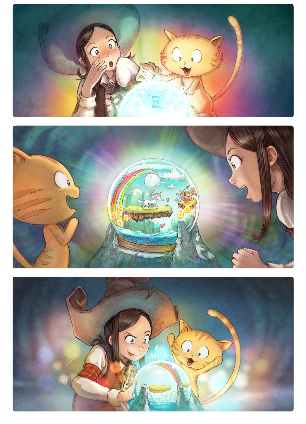 Pepper & Carrot, The Crystal Ball, page 4. English comic artwork by David Revoy.