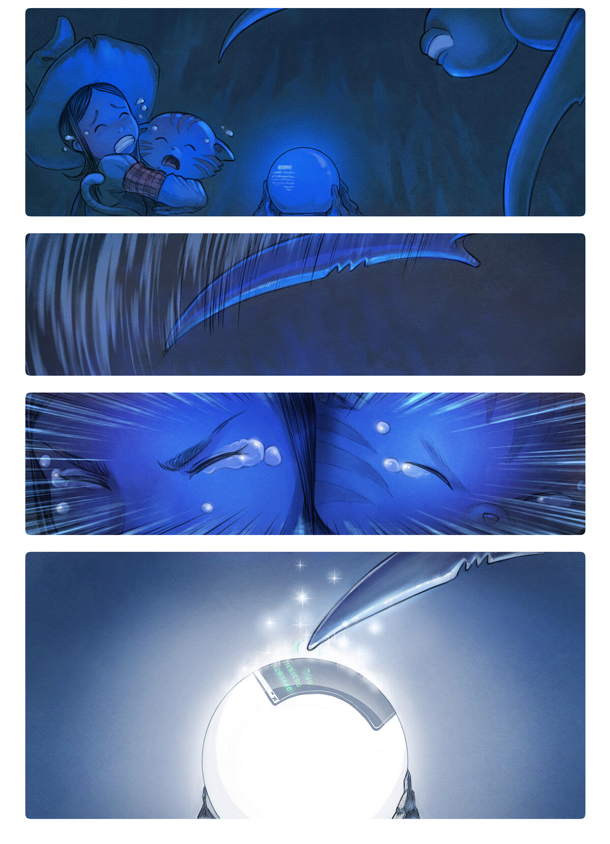 Pepper & Carrot, The Crystal Ball, page 6. English comic artwork by David Revoy.