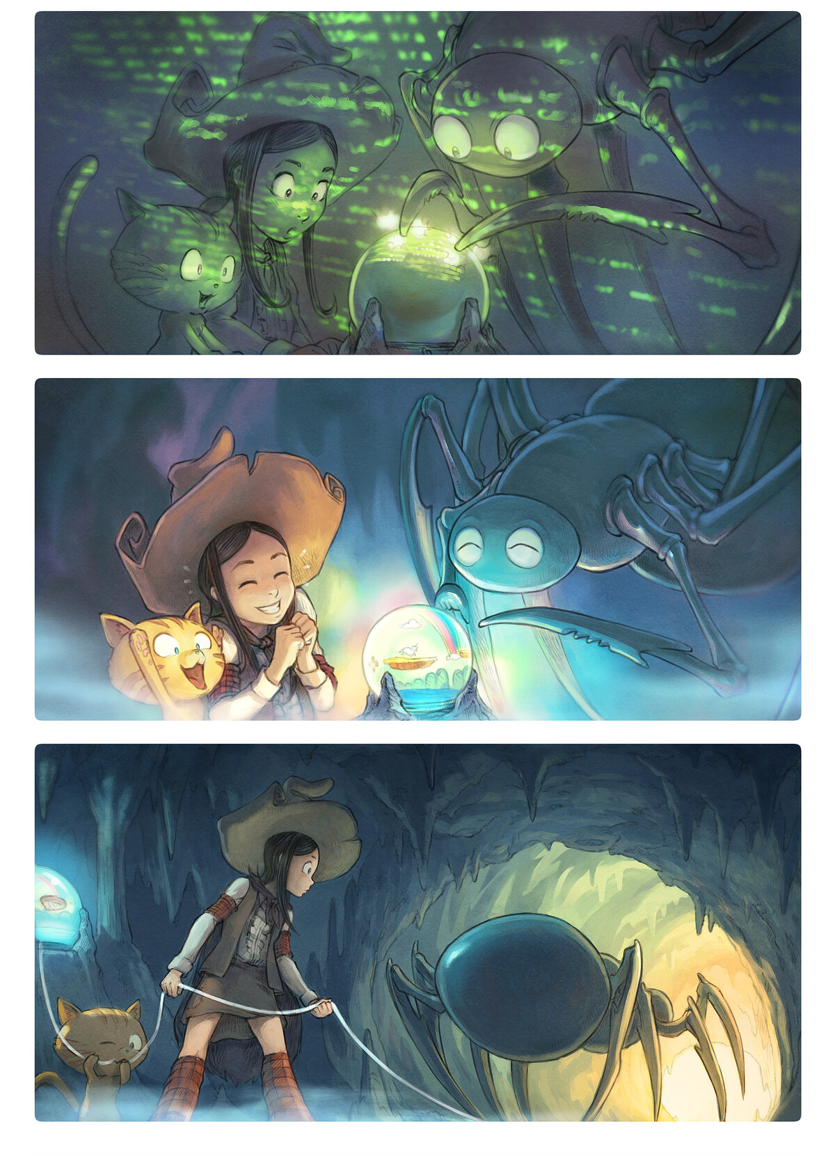 Pepper & Carrot, The Crystal Ball, page 7. English comic artwork by David Revoy.