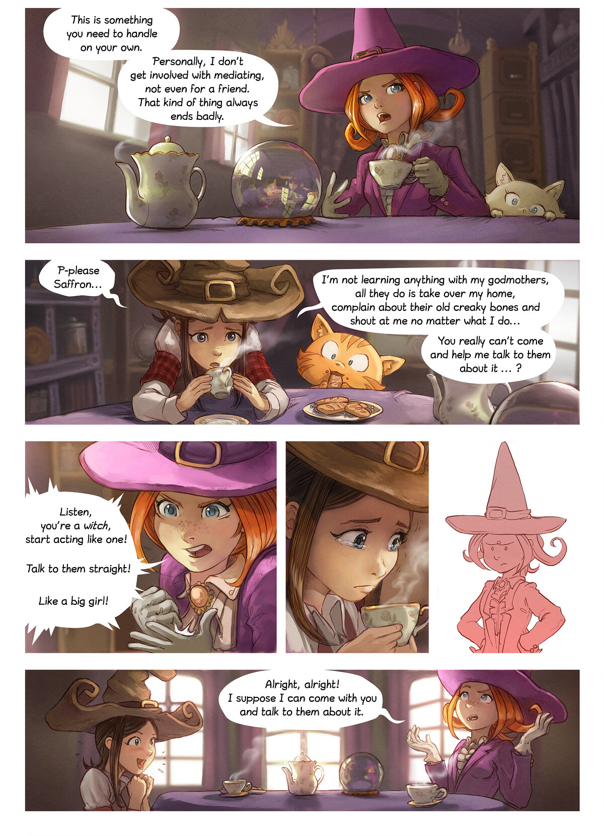 Pepper & Carrot, The Sage of the Mountain, page 2. English comic artwork by David Revoy.