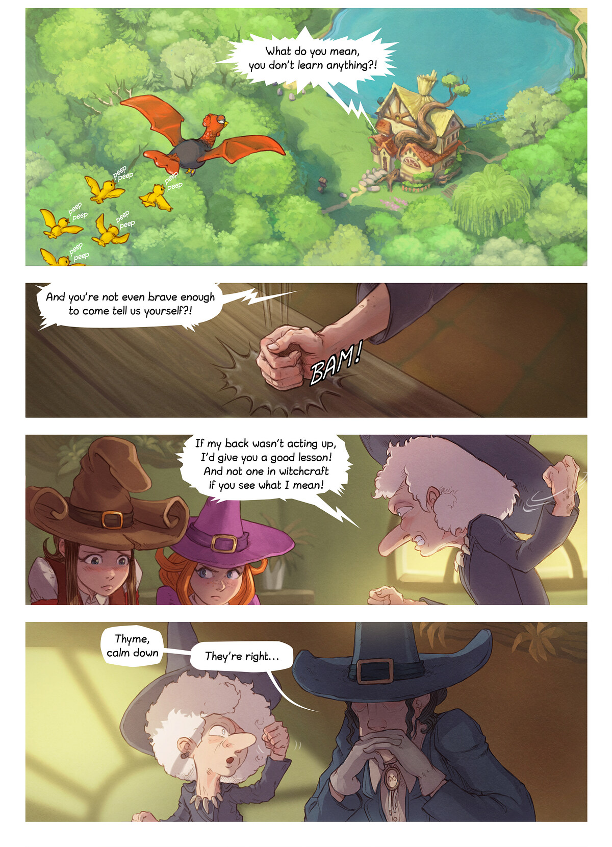 Pepper & Carrot, The Sage of the Mountain, page 3. English comic artwork by David Revoy.