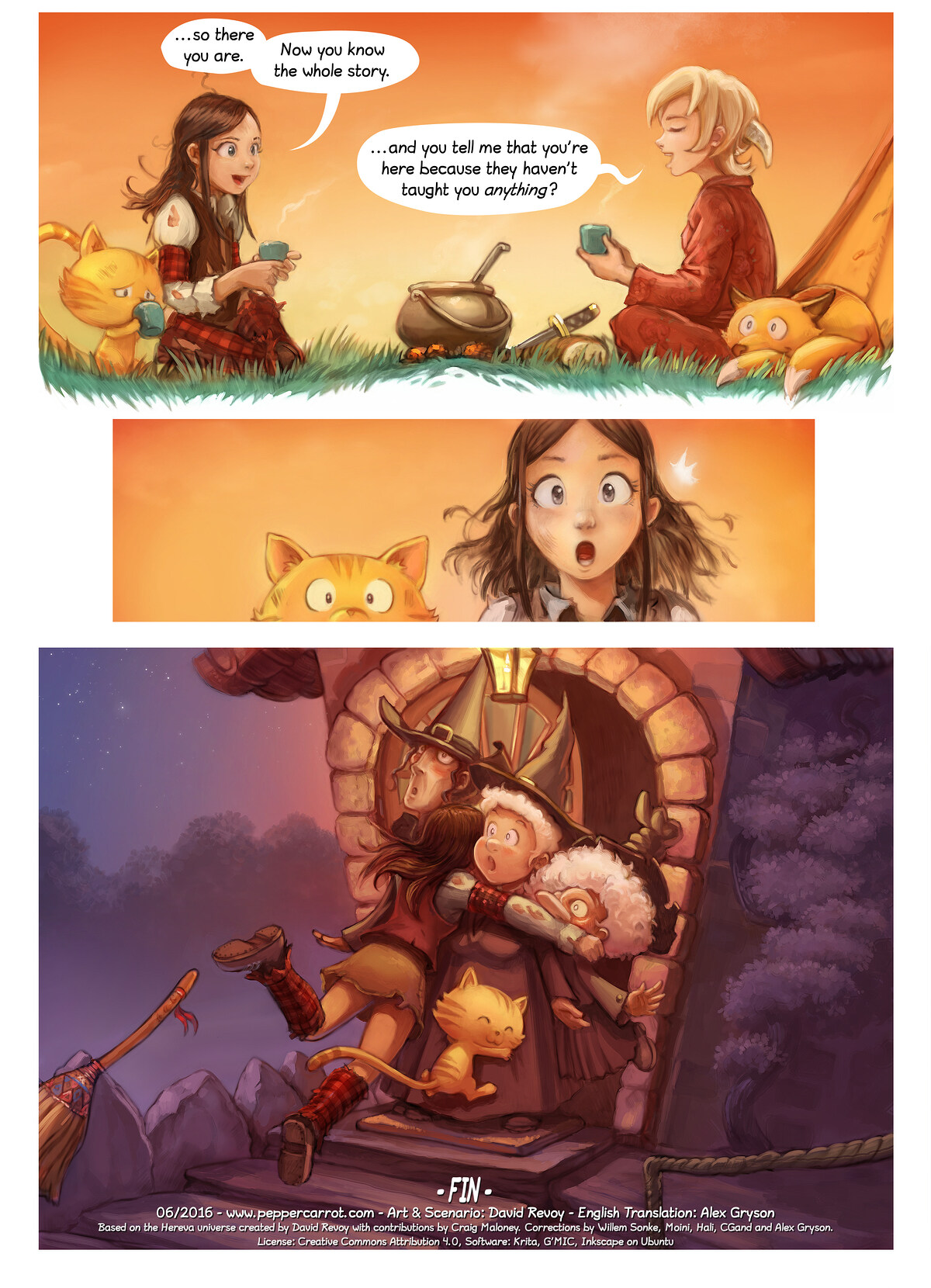 Pepper & Carrot, A Fresh Start, page 7. English comic artwork by David Revoy.