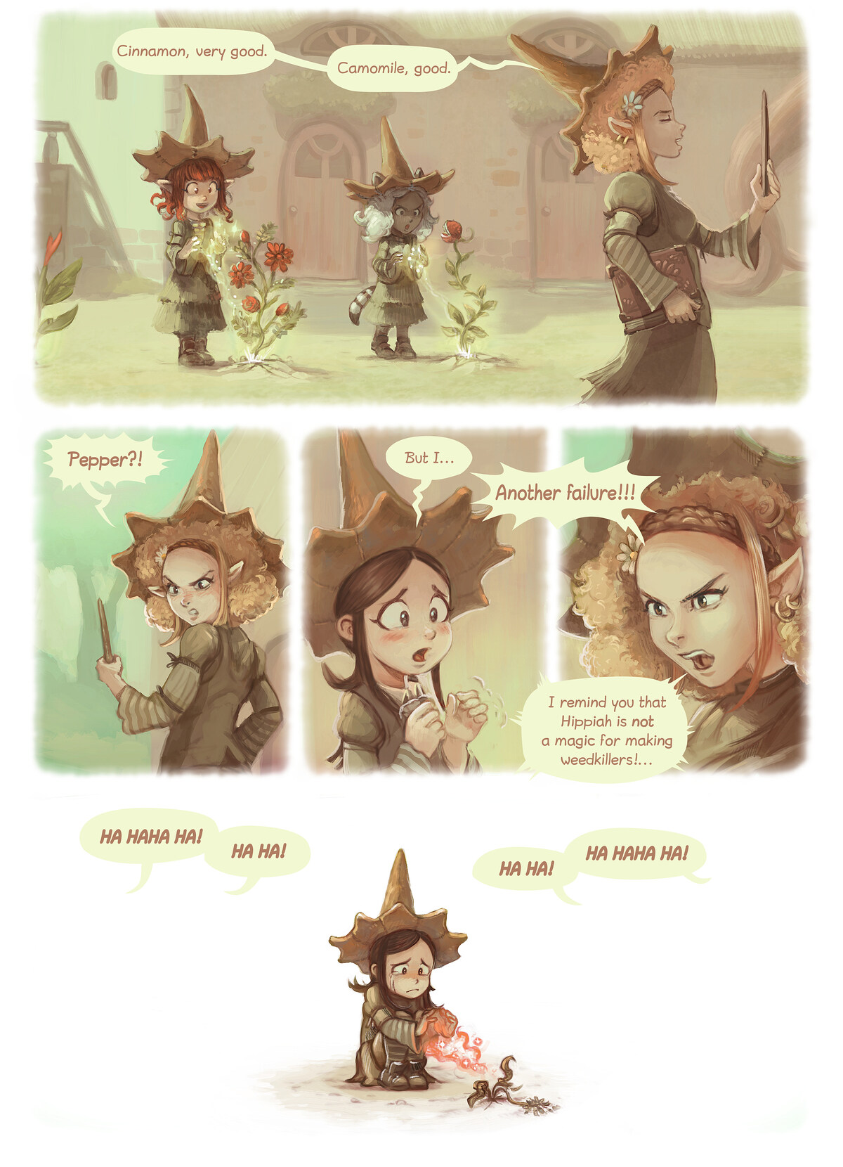 Pepper & Carrot, The Encounter, page 3. English comic artwork by David Revoy.