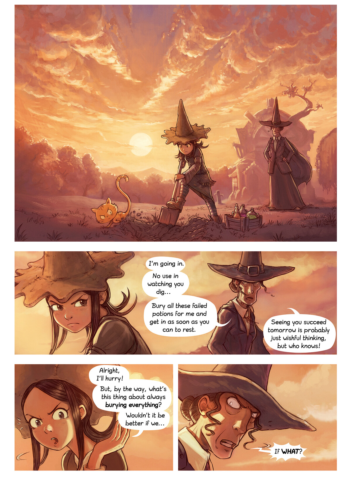 Pepper & Carrot, Pollution, page 1. English comic artwork by David Revoy.