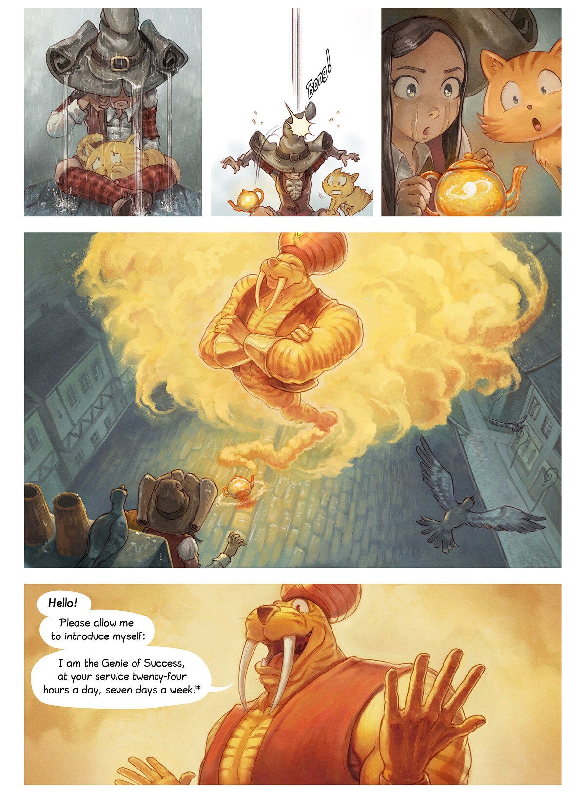 Pepper & Carrot, Take a Chance, page 3. English comic artwork by David Revoy.