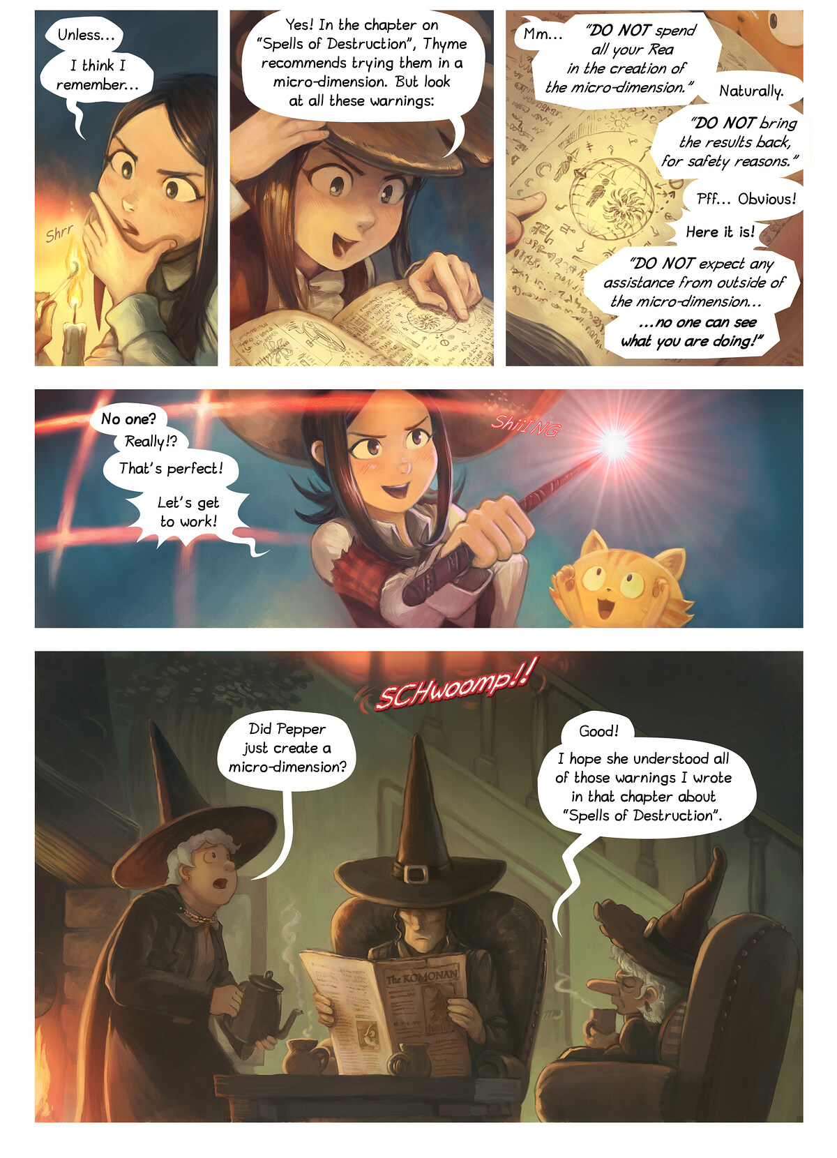 Pepper & Carrot, The Unity Tree, page 3. English comic artwork by David Revoy.