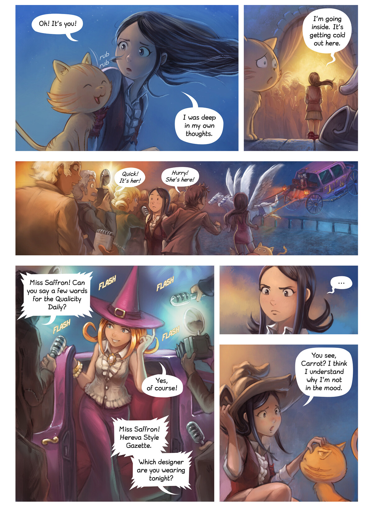 Pepper & Carrot, The Festivities, page 4. English comic artwork by David Revoy.