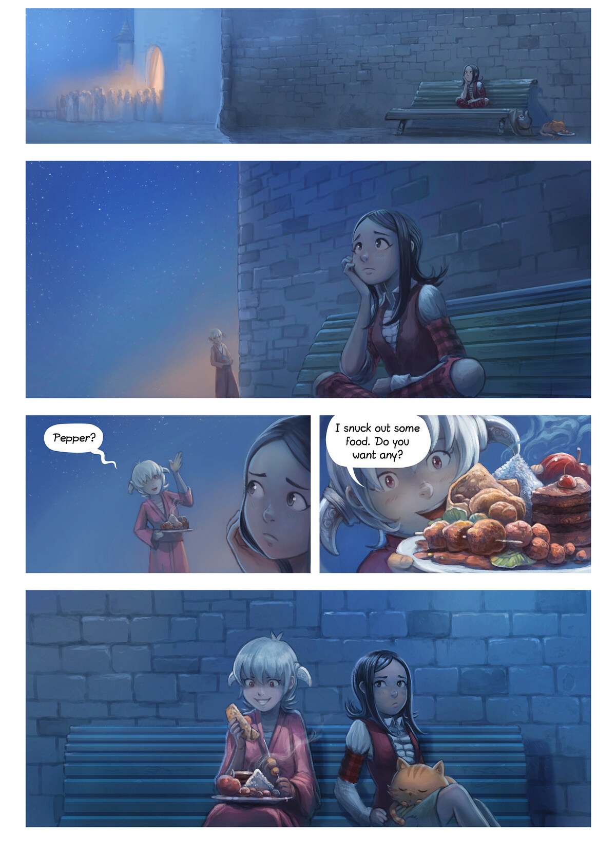 Pepper & Carrot, The Festivities, page 6. English comic artwork by David Revoy.