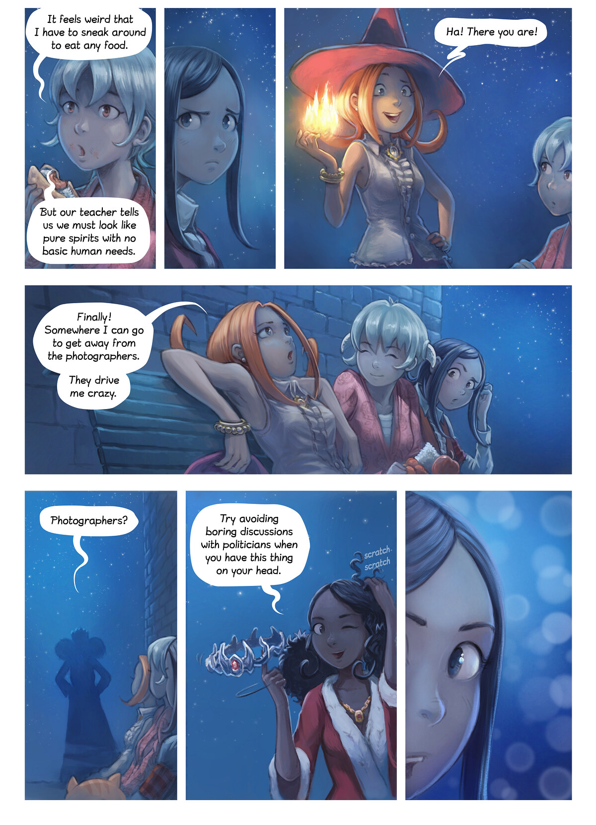 Pepper & Carrot, The Festivities, page 7. English comic artwork by David Revoy.