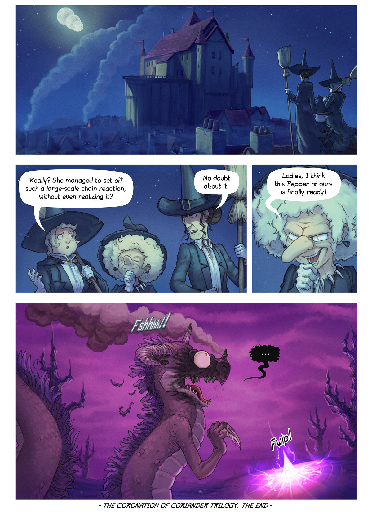 Pepper & Carrot, Destroyer of Worlds, page 8. English comic artwork by David Revoy.