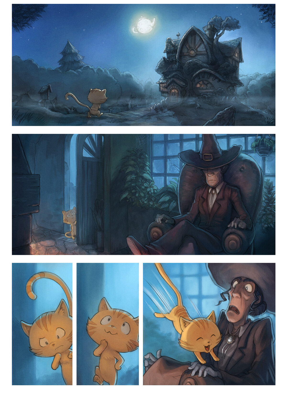 Pepper & Carrot, Need a Hug, page 2. English comic artwork by David Revoy.