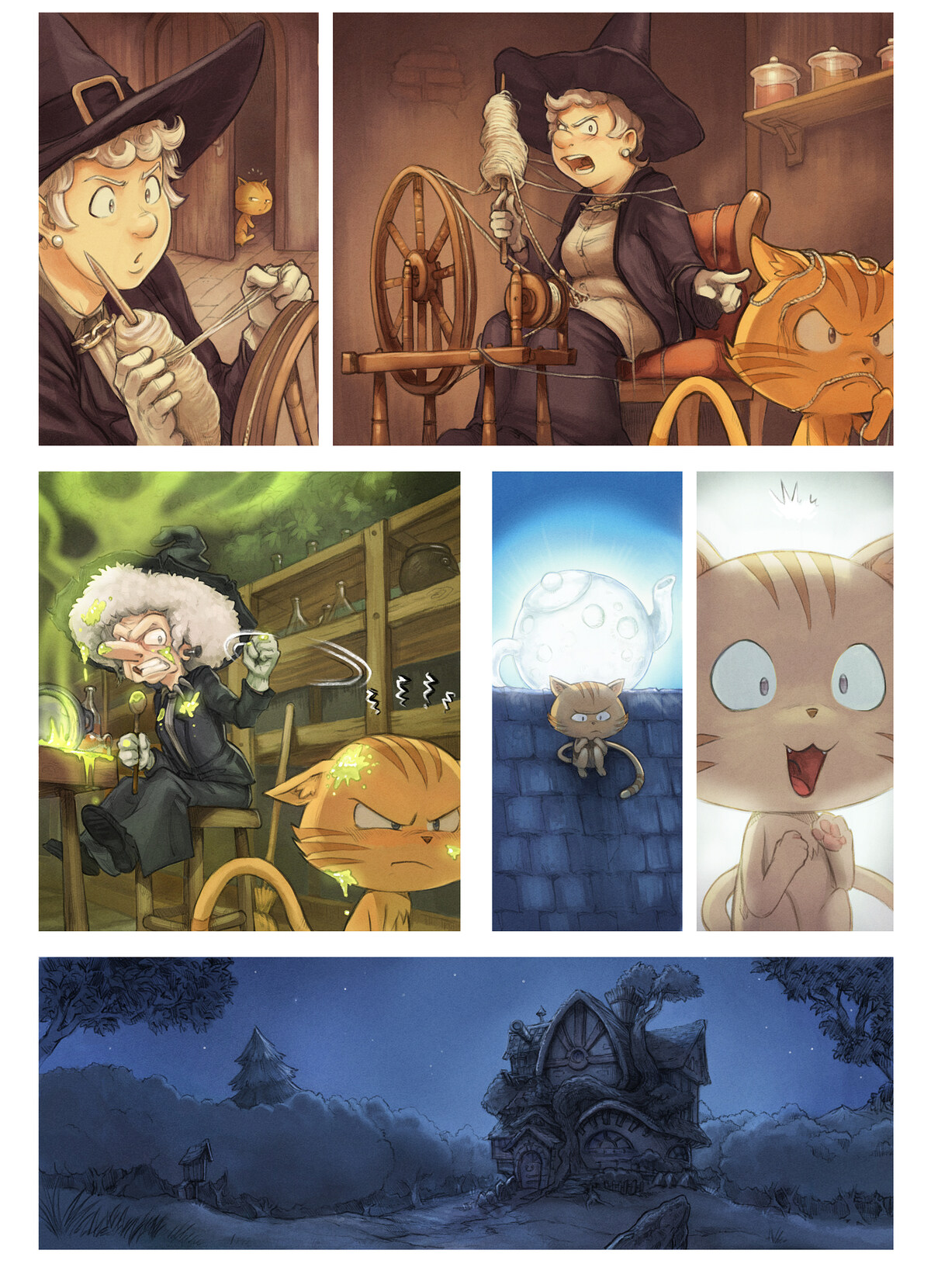 Pepper & Carrot, Need a Hug, page 4. English comic artwork by David Revoy.