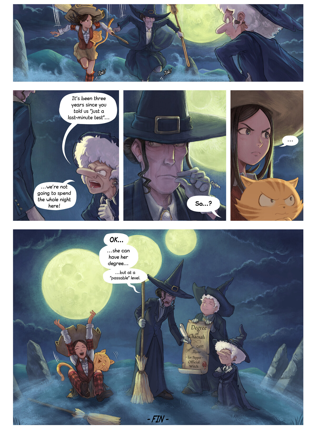 Pepper & Carrot, The Fight, page 7. English comic artwork by David Revoy.