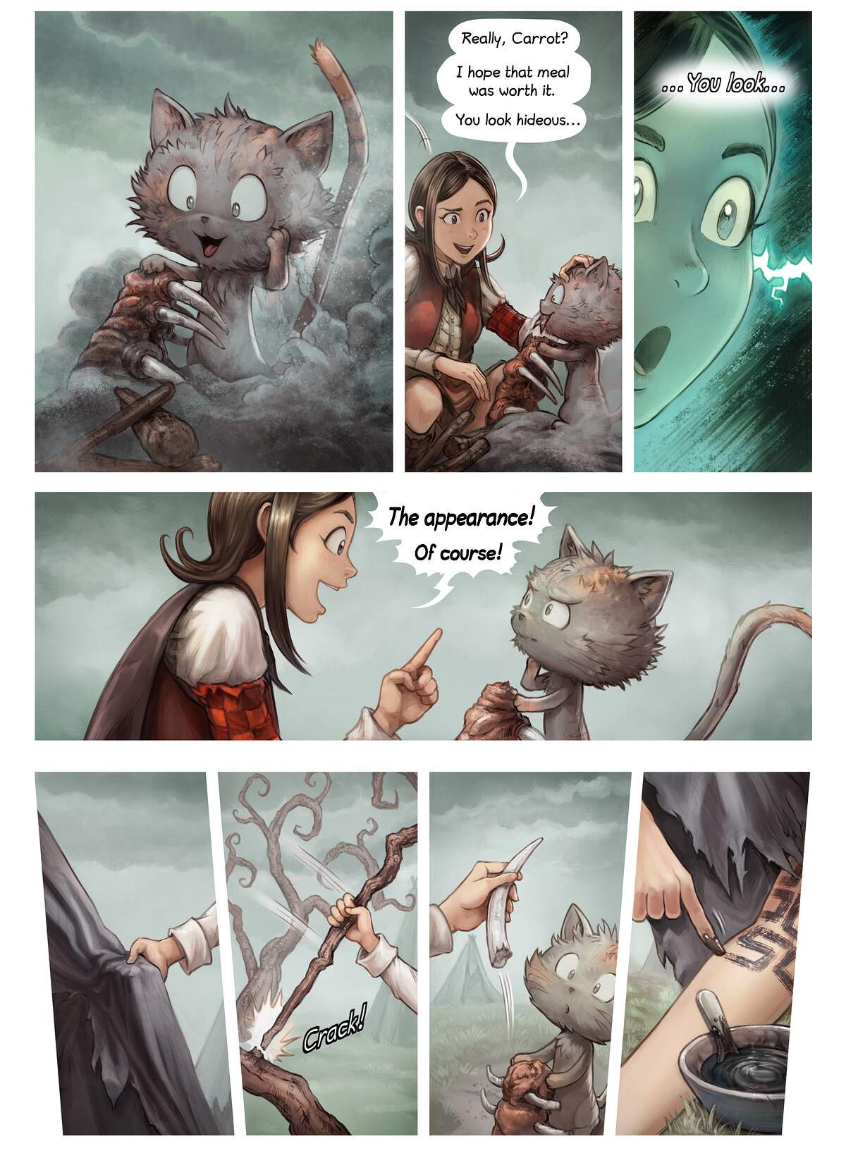 Pepper & Carrot, The Battlefield, page 5. English comic artwork by David Revoy.