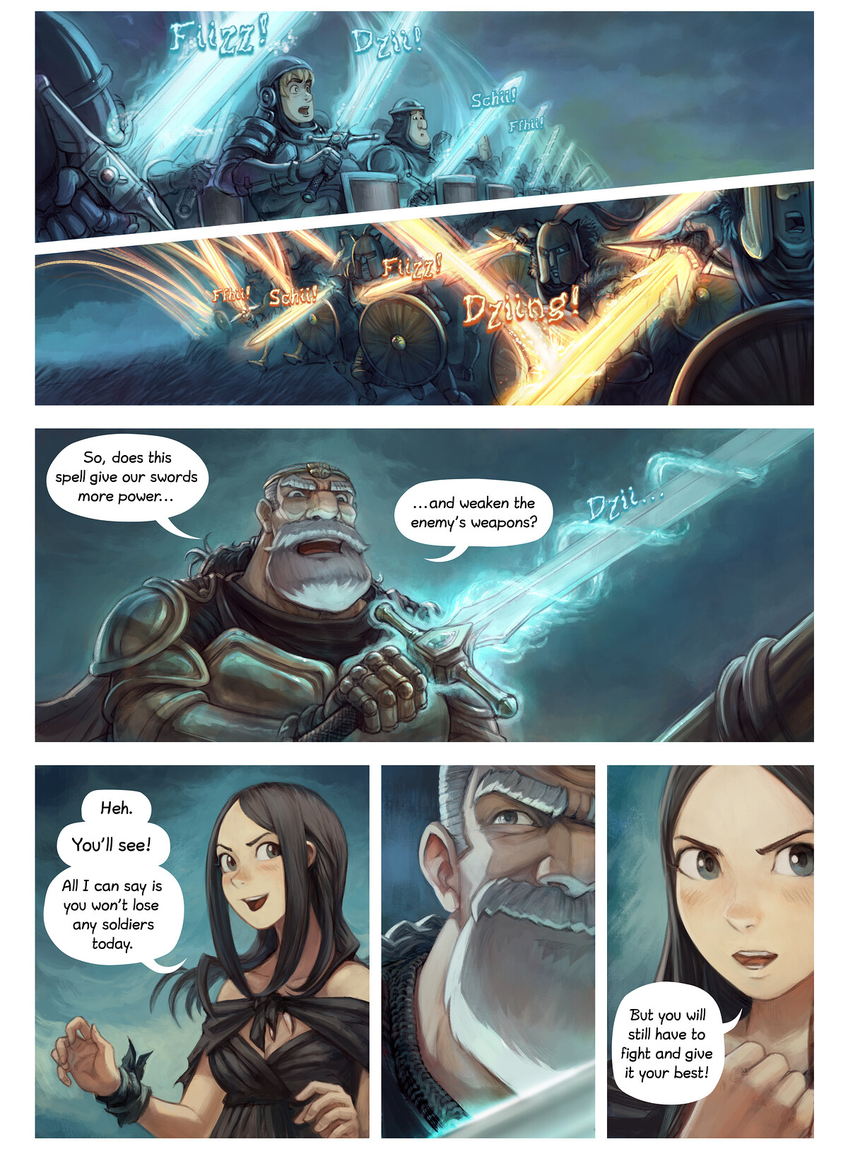 Pepper & Carrot, Spell of War, page 3. English comic artwork by David Revoy.