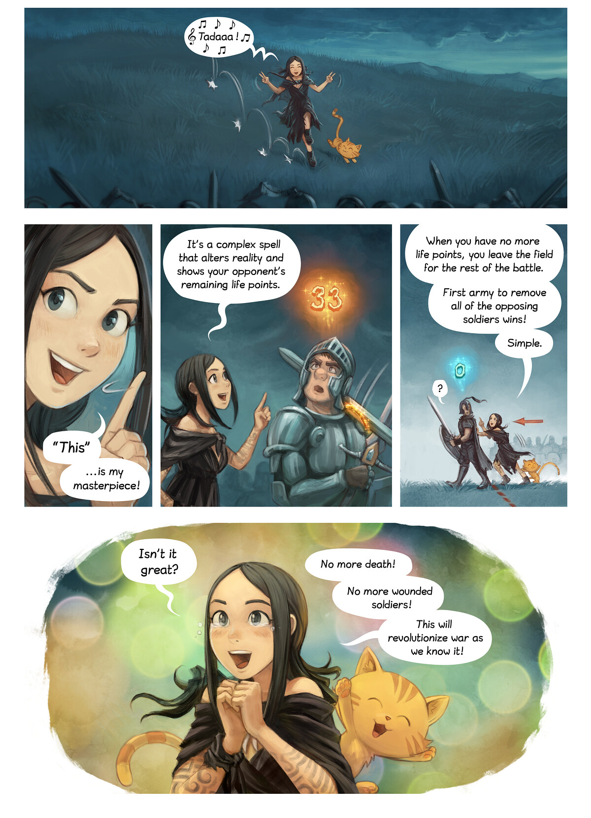 Pepper & Carrot, Spell of War, page 7. English comic artwork by David Revoy.