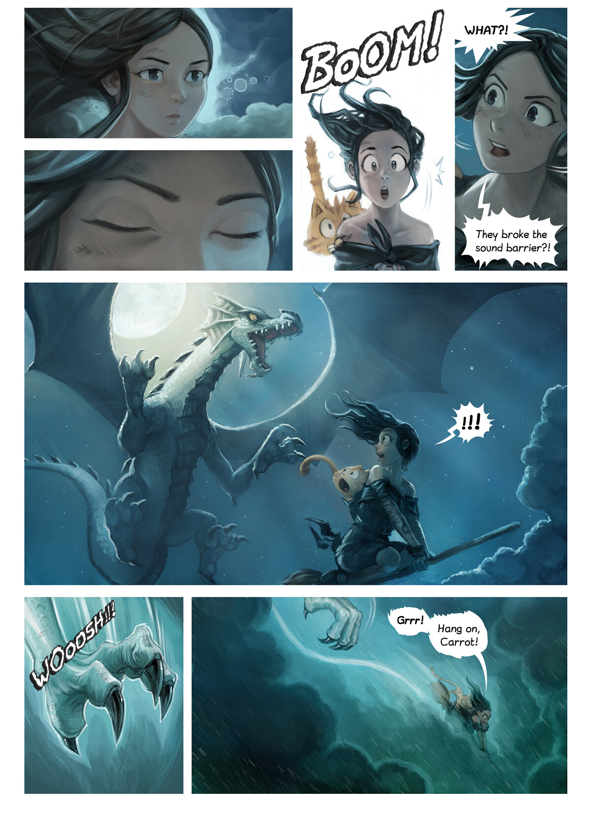 Pepper & Carrot, The Reflection, page 4. English comic artwork by David Revoy.
