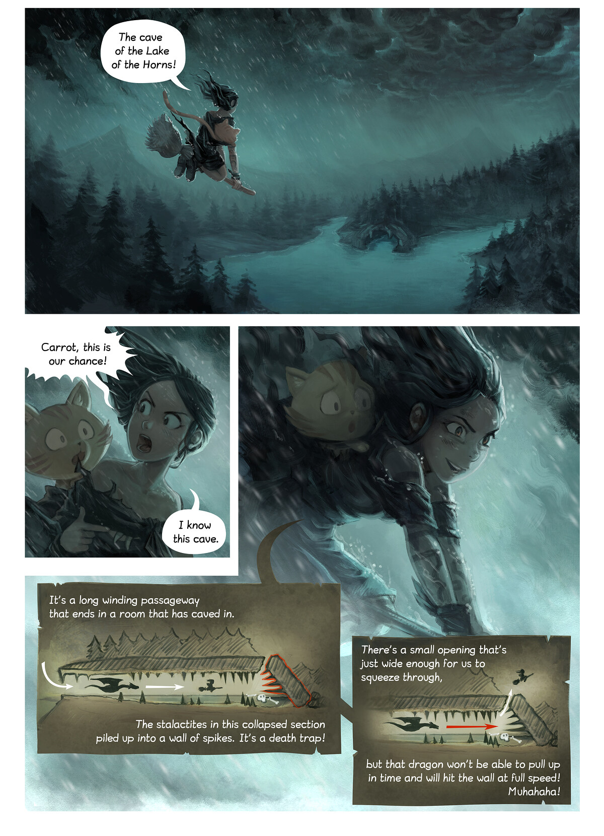 Pepper & Carrot, The Reflection, page 6. English comic artwork by David Revoy.