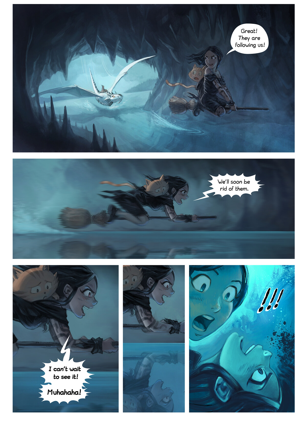 Pepper & Carrot, The Reflection, page 7. English comic artwork by David Revoy.