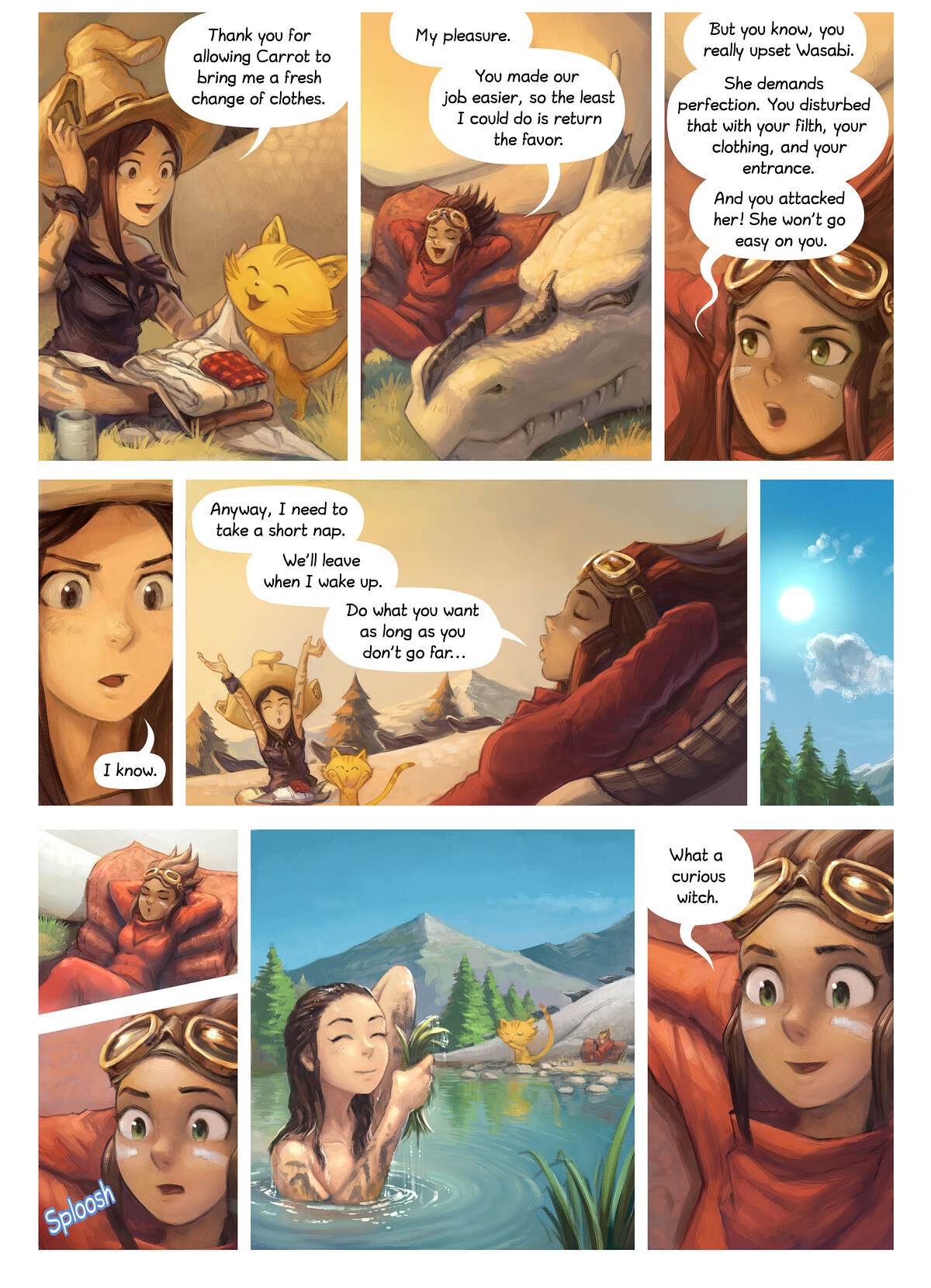 Pepper & Carrot, The Reflection, page 11. English comic artwork by David Revoy.